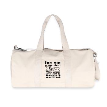 Kripo Humor Polizei Spruch Fun Geschenk - Recycelte Canvas-Sporttasche von Stanley/Stella - Naturweiß - Vorne