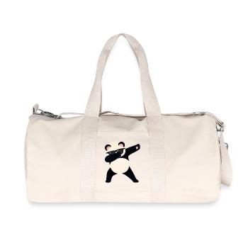 Dabbing Panda With Sunglasses - Cool Gift - Sac de sport en toile recyclée Stanley/Stella - blanc naturel - Devant