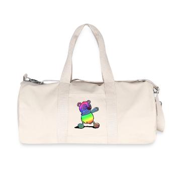 Panda coloré - Dab Dance - Tamponnage - Panda - Sac de sport en toile recyclée Stanley/Stella - blanc naturel - Devant