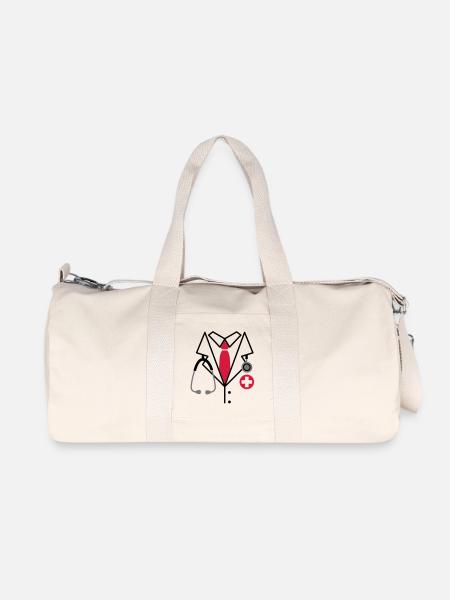 Doktor, Doktor Kostüm - Recycelte Canvas-Sporttasche von Stanley/Stella - Naturweiß