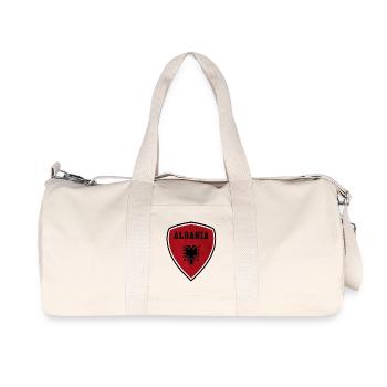 Albanien Wappen Vintage / Geschenk Albania Kosovo - Recycelte Canvas-Sporttasche von Stanley/Stella - Naturweiß - Vorne