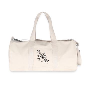 Cuisine, branche d'olivier aux olives. - Sac de sport en toile recyclée Stanley/Stella - blanc naturel - Devant