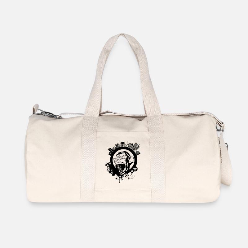urbain, singe, singe - Sac de sport en toile recyclée Stanley/Stella - blanc naturel