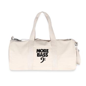 More Basse (Vintage/Noir) Bassistes - Sac de sport en toile recyclée Stanley/Stella - blanc naturel - Devant