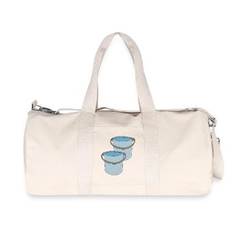 Kreative Eimer Design für Outdoor Aktivitäten - Recycelte Canvas-Sporttasche von Stanley/Stella - Naturweiß - Vorne
