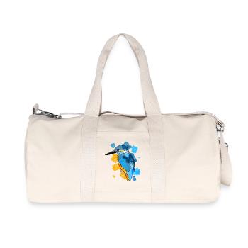 Eisvogel - Recycelte Canvas-Sporttasche von Stanley/Stella - Naturweiß - Vorne