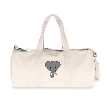Elefantenkopf Minimalistisch - Recycelte Canvas-Sporttasche von Stanley/Stella - Naturweiß - Vorne