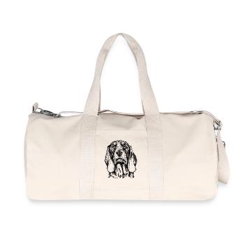 Schweizer Laufhund Portrait - Recycelte Canvas-Sporttasche von Stanley/Stella - Naturweiß - Vorne