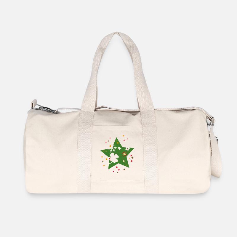 Weihnachtsstern - Recycelte Canvas-Sporttasche von Stanley/Stella - Naturweiß