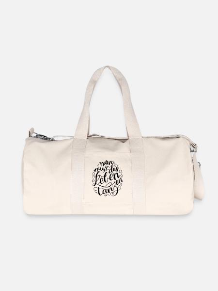 Mann muss das Leben Tanzen - Recycelte Canvas-Sporttasche von Stanley/Stella - Naturweiß