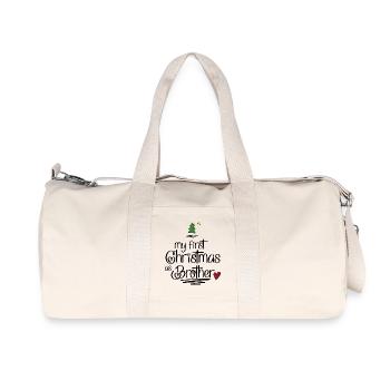 Mon premier Noël en tant que frère - Sac de sport en toile recyclée Stanley/Stella - blanc naturel - Devant