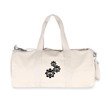 Black skulls and gears - Recycled Canvas Sports Bag by Stanley/Stella - natural - Front