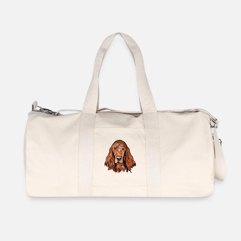 Irish Setter - Recycelte Canvas-Sporttasche von Stanley/Stella - Naturweiß