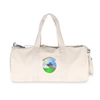 Naturmeinsch - Naturmädchen, Dialekt - Recycelte Canvas-Sporttasche von Stanley/Stella - Naturweiß - Vorne
