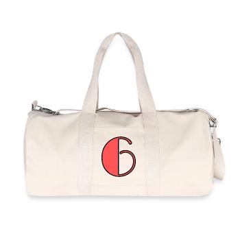 6. 6 YEARS. 6th ANNIVERSARY. BIRTHDAY 6 YEARS - Recycled Canvas Sports Bag by Stanley/Stella - natural - Front