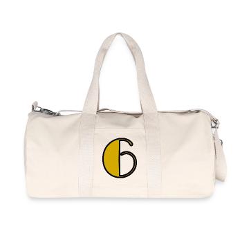 6 YEARS. 6th ANNIVERSARY. BIRTHDAY 6 YEARS. 6 - Recycled Canvas Sports Bag by Stanley/Stella - natural - Front