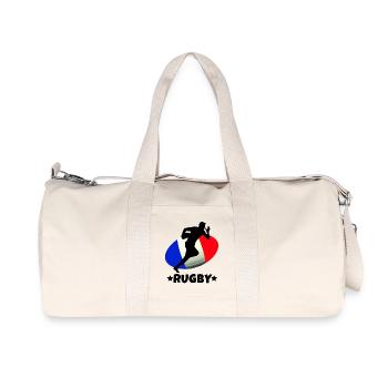 rugby, rugby sport, rugby French - Recycled Canvas Sports Bag by Stanley/Stella - natural - Front