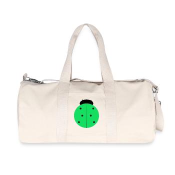 Coccinelle Verte à Points Noirs - Sac de sport en toile recyclée Stanley/Stella - blanc naturel - Devant