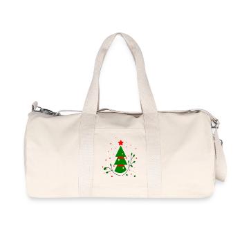 Christmas, Christmas Tree - Recycled Canvas Sports Bag by Stanley/Stella - natural - Front