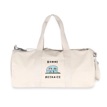 RETIREMENT. RETIREMENT. RETIRED. HAPPY RETIREMENT - Recycled Canvas Sports Bag by Stanley/Stella - natural - Front