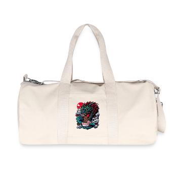 Ramen-Festmahl Nudeln schlürfen wie ein brennender Drache - Recycelte Canvas-Sporttasche von Stanley/Stella - Naturweiß - Vorne