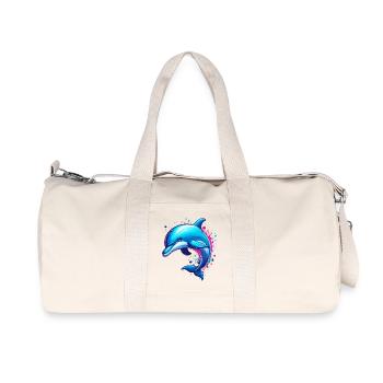 Delfin - Recycelte Canvas-Sporttasche von Stanley/Stella - Naturweiß - Vorne
