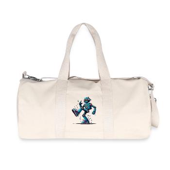 Extraterrestrial alien robot dances - Recycled Canvas Sports Bag by Stanley/Stella - natural - Front