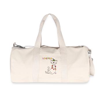 Fraises Chat - Sac de sport en toile recyclée Stanley/Stella - blanc naturel - Devant