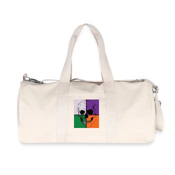 Skeletal Skull - Recycled Canvas Sports Bag by Stanley/Stella - natural - Front