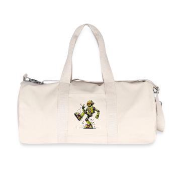 Extraterrestrial alien robot dances - Recycled Canvas Sports Bag by Stanley/Stella - natural - Front