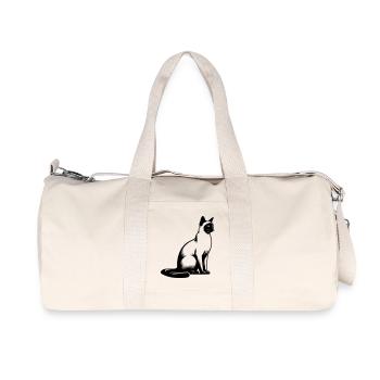 Siamkatze - Recycelte Canvas-Sporttasche von Stanley/Stella - Naturweiß - Vorne