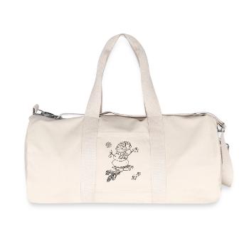 Snowman with Sleigh Christmas - Recycled Canvas Sports Bag by Stanley/Stella - natural - Front