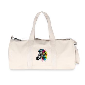 Zebra - Recycelte Canvas-Sporttasche von Stanley/Stella - Naturweiß - Vorne