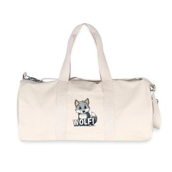 Wolfi - Your pet name - Recycled Canvas Sports Bag by Stanley/Stella - natural - Front