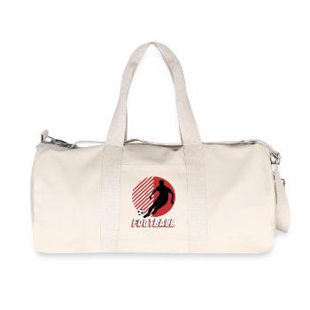 Football - Recycled Canvas Sports Bag by Stanley/Stella - natural - Front