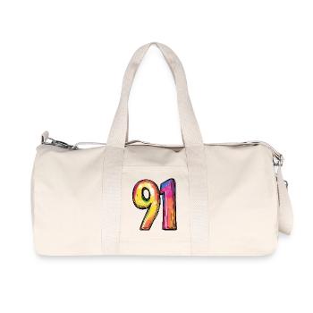 91 Number Symbol - Recycled Canvas Sports Bag by Stanley/Stella - natural - Front