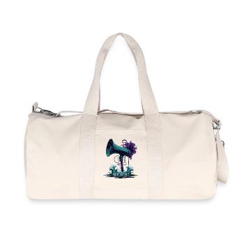 Megaphon Sirenenruf - Recycelte Canvas-Sporttasche von Stanley/Stella - Naturweiß - Vorne