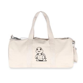tortue mignonne comme illustration vectorielle - Sac de sport en toile recyclée Stanley/Stella - blanc naturel - Devant