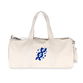 3D DNA Helix Molecule Blue - Recycled Canvas Sports Bag by Stanley/Stella - natural - Front
