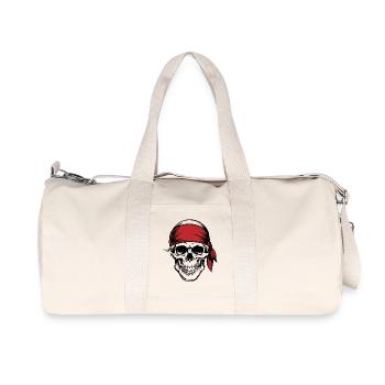Crâne de pirate - Sac de sport en toile recyclée Stanley/Stella - blanc naturel - Devant