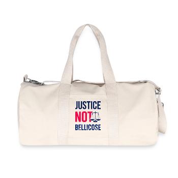JUSTICE_NOT_BELLICOSE - Recycled Canvas Sports Bag by Stanley/Stella - natural - Front