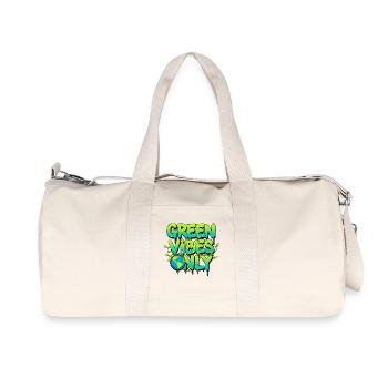Green Vibes Only Nature Lovers Climate Gift - Recycelte Canvas-Sporttasche von Stanley/Stella - Naturweiß - Vorne