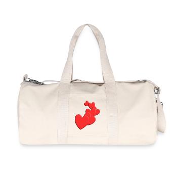 Coeurs mignons Love Design - Sac de sport en toile recyclée Stanley/Stella - blanc naturel - Devant