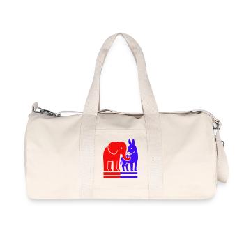 Elephant and Donkey USA - Sac de sport en toile recyclée Stanley/Stella - blanc naturel - Devant