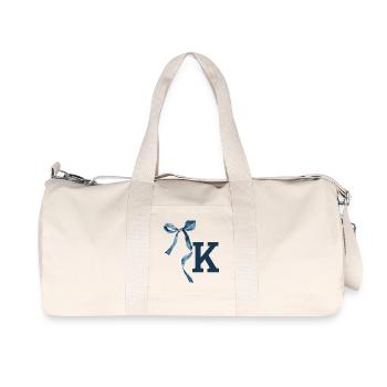 Monogram k gift idea - Recycled Canvas Sports Bag by Stanley/Stella - natural - Front