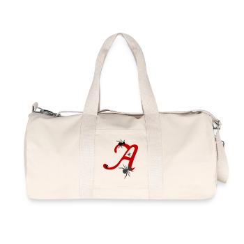 Buchstabe A Initiale - Recycelte Canvas-Sporttasche von Stanley/Stella - Naturweiß - Vorne
