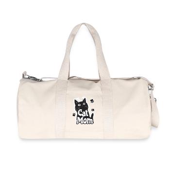 Maman chat – Pour les mamans chats fières - Chat - Mâle - Sac de sport en toile recyclée Stanley/Stella - blanc naturel - Devant