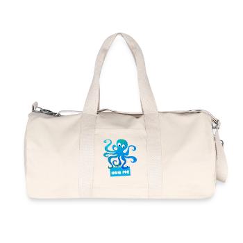 Octopus Squid Comic Sea Hug Me Maritime Animal - Recycled Canvas Sports Bag by Stanley/Stella - natural - Front