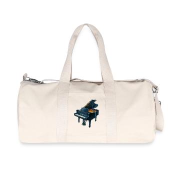 Blue concert grand piano - Recycled Canvas Sports Bag by Stanley/Stella - natural - Front
