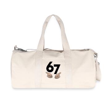67_Black - Recycled Canvas Sports Bag by Stanley/Stella - natural - Front
